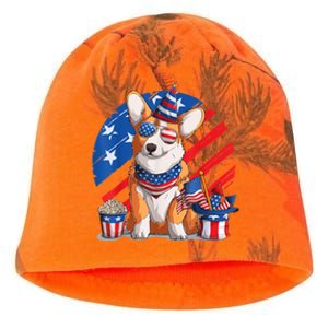 Corgi 4th Of July American Sunglasses Dog Puppy USA Corgi Kati - Camo Knit Beanie