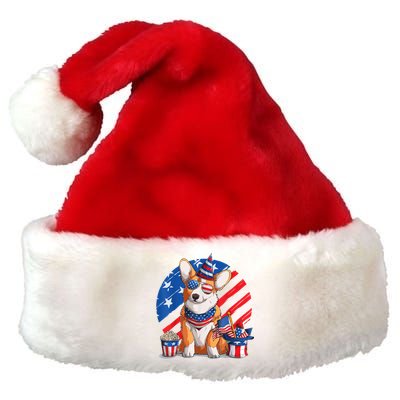 Corgi 4th Of July American Sunglasses Dog Puppy USA Corgi Premium Christmas Santa Hat