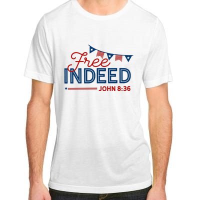 Christian 4th Of July Patriotic Free Indeed Adult ChromaSoft Performance T-Shirt