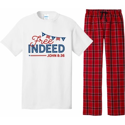 Christian 4th Of July Patriotic Free Indeed Pajama Set