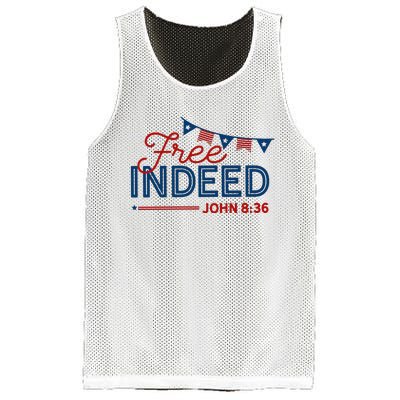 Christian 4th Of July Patriotic Free Indeed Mesh Reversible Basketball Jersey Tank