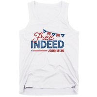 Christian 4th Of July Patriotic Free Indeed Tank Top