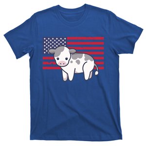 Cow 4th Of July Patriotic Usa American Flag Kawaii Lover Gift T-Shirt