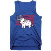 Cow 4th Of July Patriotic Usa American Flag Kawaii Lover Gift Tank Top