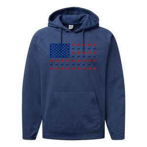 Corgi 4th Of July USA American Flag Dog Owner Men Women Performance Fleece Hoodie