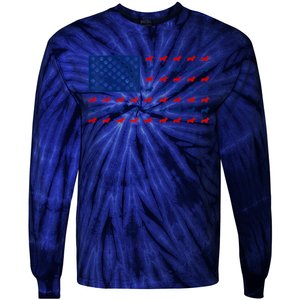 Corgi 4th Of July USA American Flag Dog Owner Men Women Tie-Dye Long Sleeve Shirt