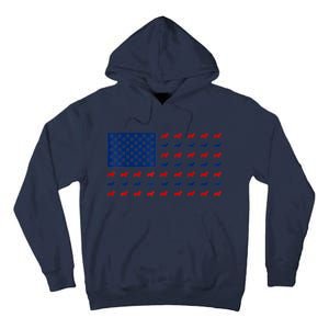 Corgi 4th Of July USA American Flag Dog Owner Men Women Tall Hoodie