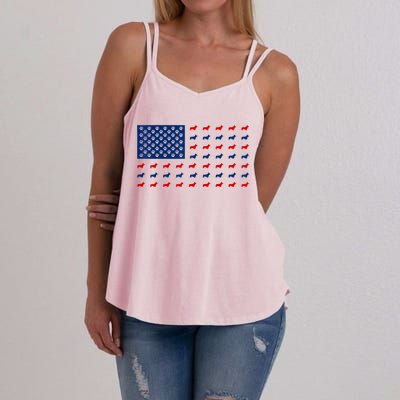 Corgi 4th Of July USA American Flag Dog Owner Men Women Women's Strappy Tank