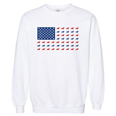 Corgi 4th Of July USA American Flag Dog Owner Men Women Garment-Dyed Sweatshirt