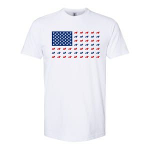 Corgi 4th Of July USA American Flag Dog Owner Men Women Softstyle CVC T-Shirt