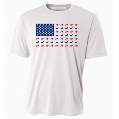 Corgi 4th Of July USA American Flag Dog Owner Men Women Cooling Performance Crew T-Shirt