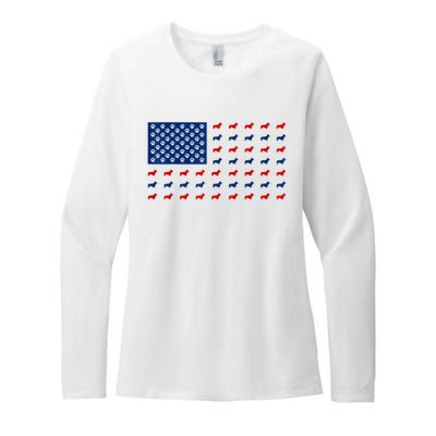 Corgi 4th Of July USA American Flag Dog Owner Men Women Womens CVC Long Sleeve Shirt