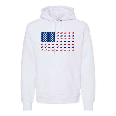 Corgi 4th Of July USA American Flag Dog Owner Men Women Premium Hoodie