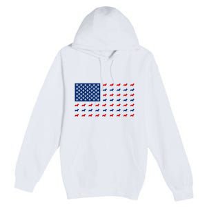 Corgi 4th Of July USA American Flag Dog Owner Men Women Premium Pullover Hoodie