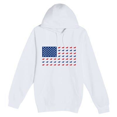 Corgi 4th Of July USA American Flag Dog Owner Men Women Premium Pullover Hoodie