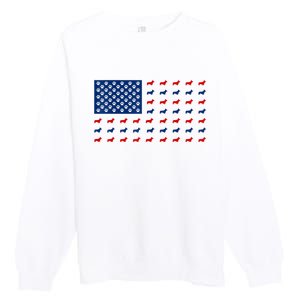 Corgi 4th Of July USA American Flag Dog Owner Men Women Premium Crewneck Sweatshirt