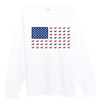 Corgi 4th Of July USA American Flag Dog Owner Men Women Premium Crewneck Sweatshirt