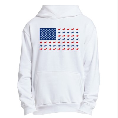 Corgi 4th Of July USA American Flag Dog Owner Men Women Urban Pullover Hoodie