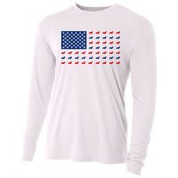 Corgi 4th Of July USA American Flag Dog Owner Men Women Cooling Performance Long Sleeve Crew