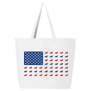 Corgi 4th Of July USA American Flag Dog Owner Men Women 25L Jumbo Tote