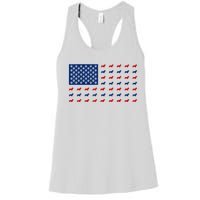 Corgi 4th Of July USA American Flag Dog Owner Men Women Women's Racerback Tank