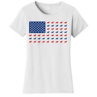 Corgi 4th Of July USA American Flag Dog Owner Men Women Women's T-Shirt