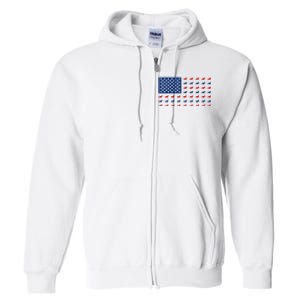 Corgi 4th Of July USA American Flag Dog Owner Men Women Full Zip Hoodie