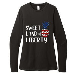 Cute 4th Of July Gift Sweet Land Of Liberty Gift Womens CVC Long Sleeve Shirt