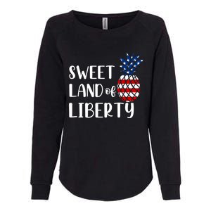 Cute 4th Of July Gift Sweet Land Of Liberty Gift Womens California Wash Sweatshirt