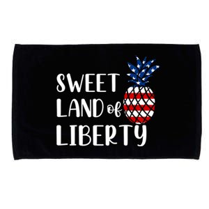 Cute 4th Of July Gift Sweet Land Of Liberty Gift Microfiber Hand Towel