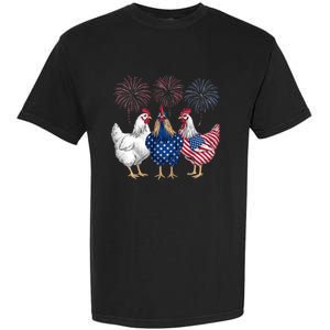 Chicken 4th Of July Patriotic Chicken Lover Usa Flag Garment-Dyed Heavyweight T-Shirt