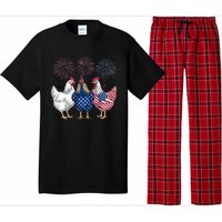 Chicken 4th Of July Patriotic Chicken Lover Usa Flag Pajama Set