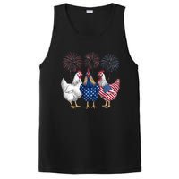 Chicken 4th Of July Patriotic Chicken Lover Usa Flag PosiCharge Competitor Tank