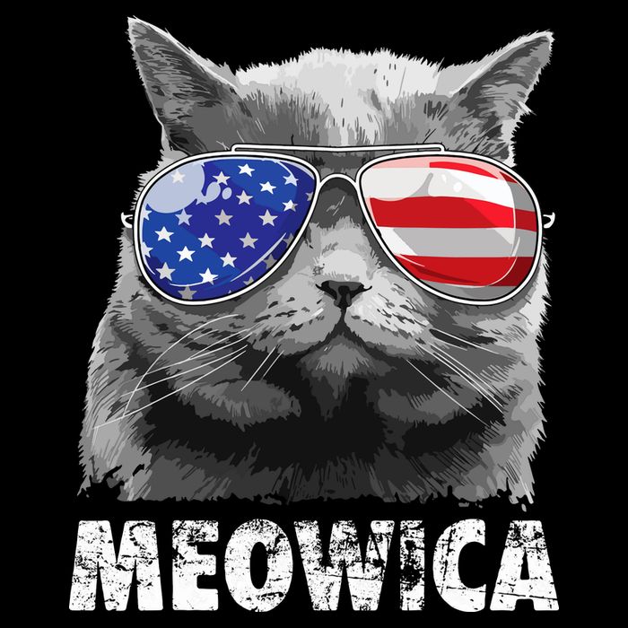 Cat 4th Of July Meowica Merica USA American Flag Impact Tech Backpack