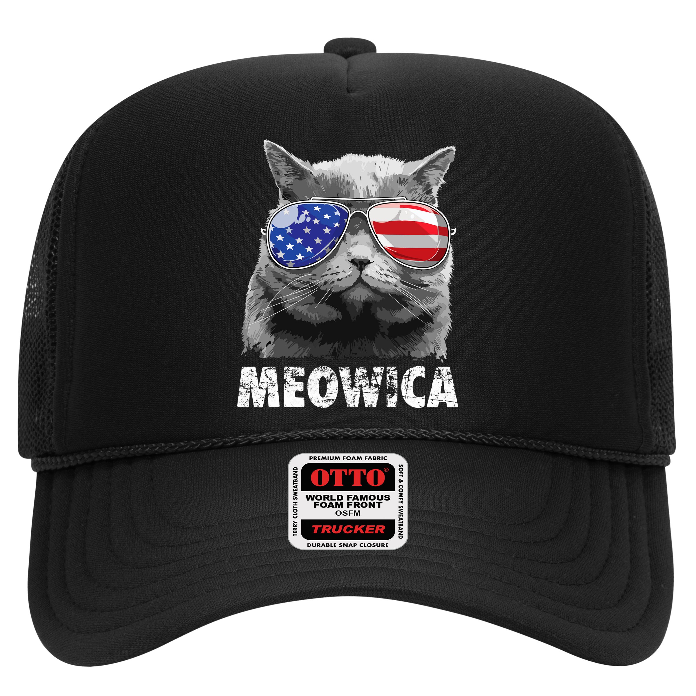Cat 4th Of July Meowica Merica USA American Flag Hat