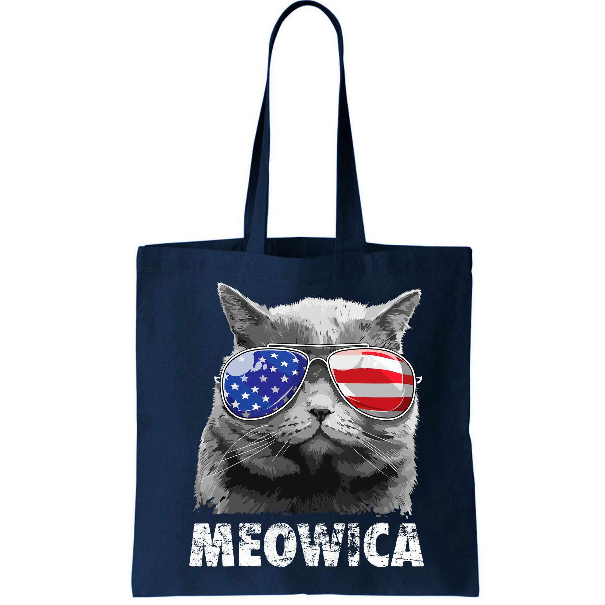 Cat 4th Of July Meowica Merica USA American Flag Bag