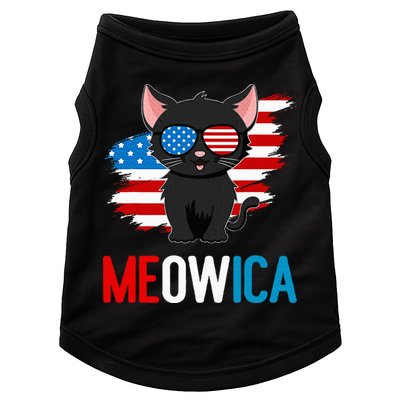 Cat 4th Of July Meowica Patriotic Kitten American Flag Doggie Tank