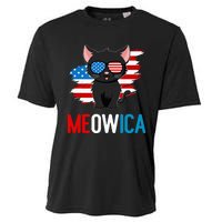 Cat 4th Of July Meowica Patriotic Kitten American Flag Cooling Performance Crew T-Shirt