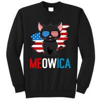 Cat 4th Of July Meowica Patriotic Kitten American Flag Sweatshirt