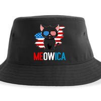 Cat 4th Of July Meowica Patriotic Kitten American Flag Sustainable Bucket Hat