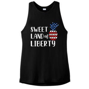 Cute 4th Of July Gift Sweet Land Of Liberty Gift Ladies PosiCharge Tri-Blend Wicking Tank