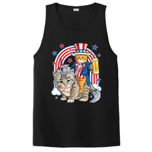 Cat 4h Of July Caticorn Unicorn Meowica PosiCharge Competitor Tank