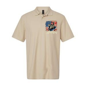 Capypapa 4th Of July American Flag Capybara Papa Usa Softstyle Adult Sport Polo