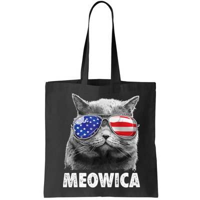 Cat 4th Of July Meowica American Flag Sunglasses Bag