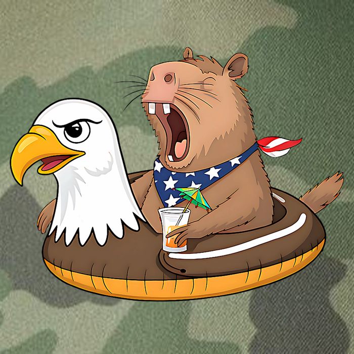 Capybara 4TH Of July Funny Pool Party Legacy Tie Dye Trucker Hat