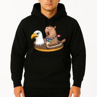 Capybara 4TH Of July Funny Pool Party Hoodie
