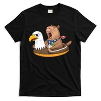 Capybara 4TH Of July Funny Pool Party T-Shirt