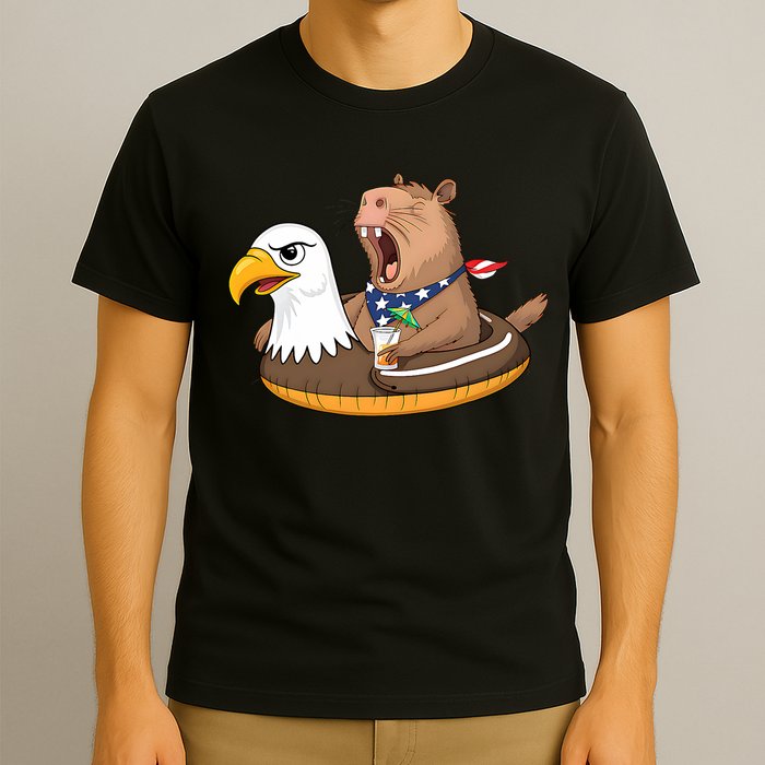 Capybara 4TH Of July Funny Pool Party T-Shirt