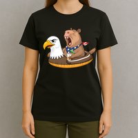 Capybara 4TH Of July Funny Pool Party T-Shirt