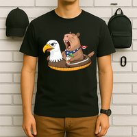 Capybara 4TH Of July Funny Pool Party T-Shirt